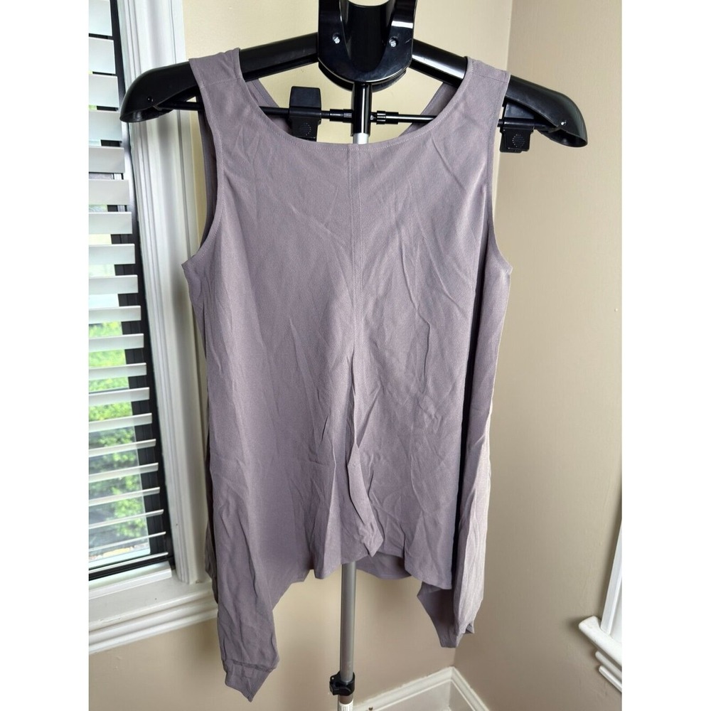 NWT Eileen Fisher Petite PP Silk Drape Front Sleeveless Top Luna $258 MSRP